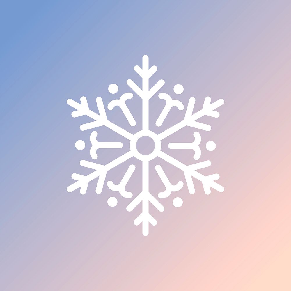 Single snowflake Christmas design vector