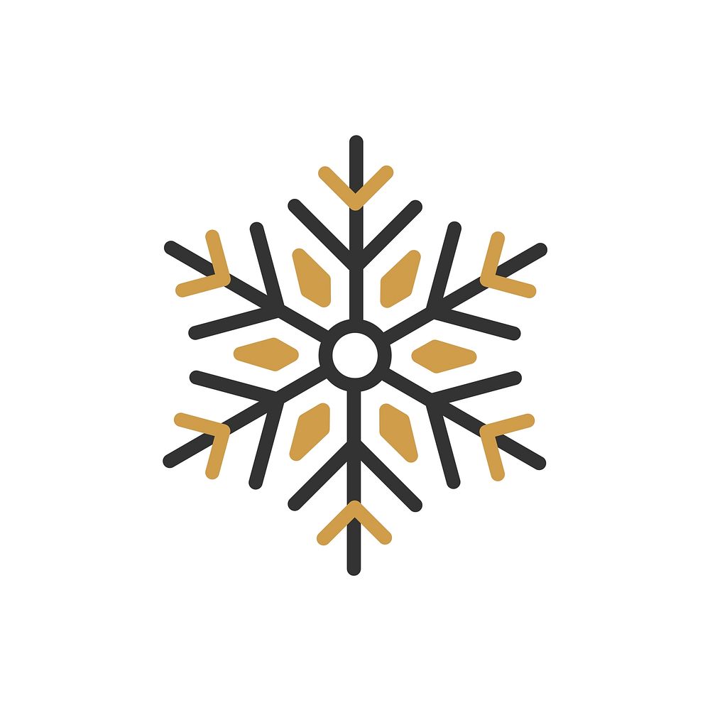 Single snowflake Christmas design vector
