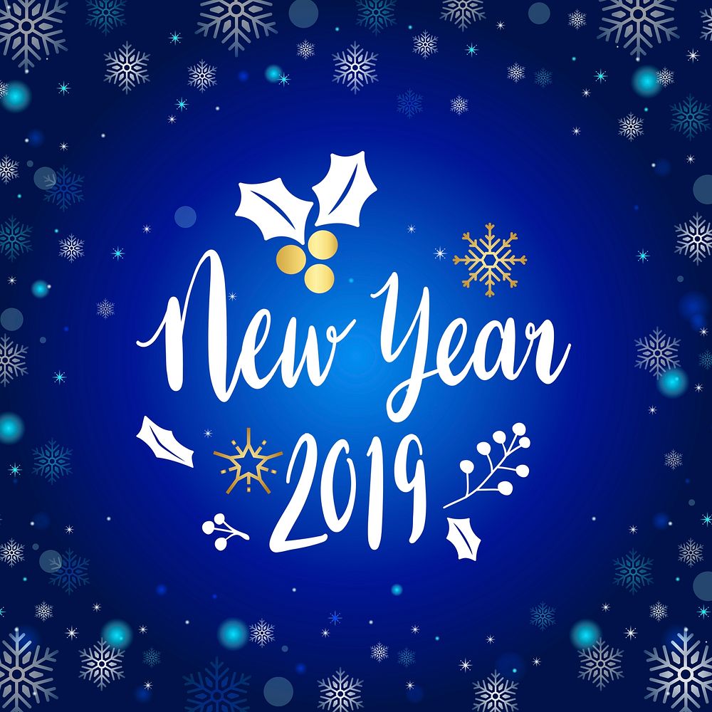 New Year 2019 design vector