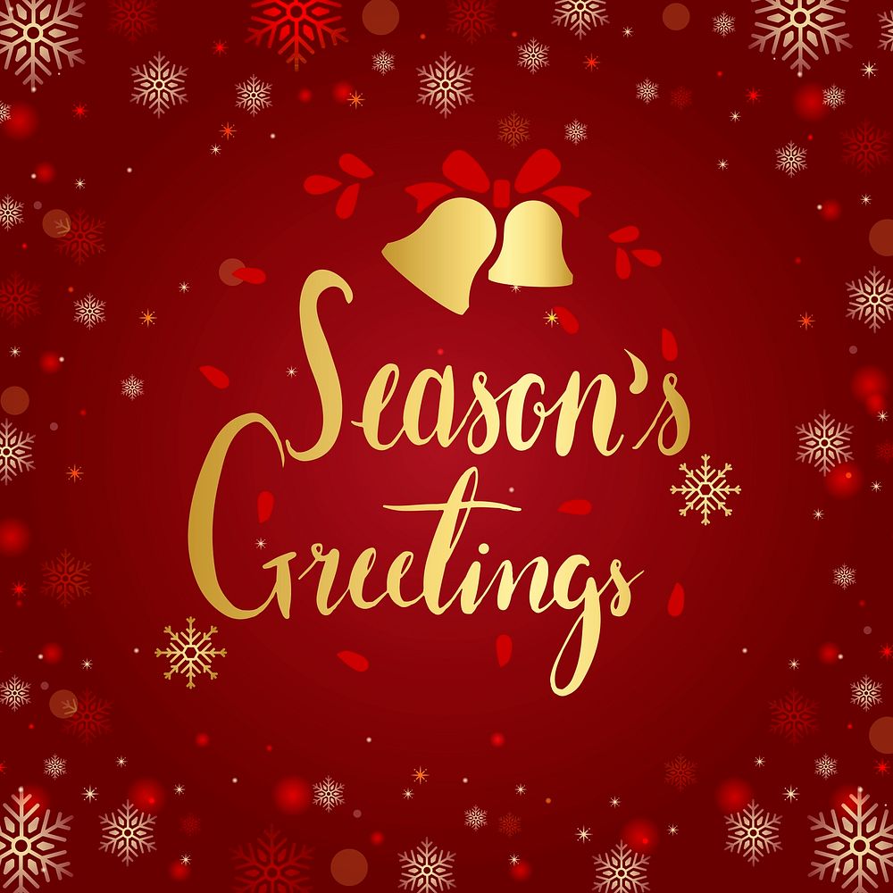 Season greetings typography design vector