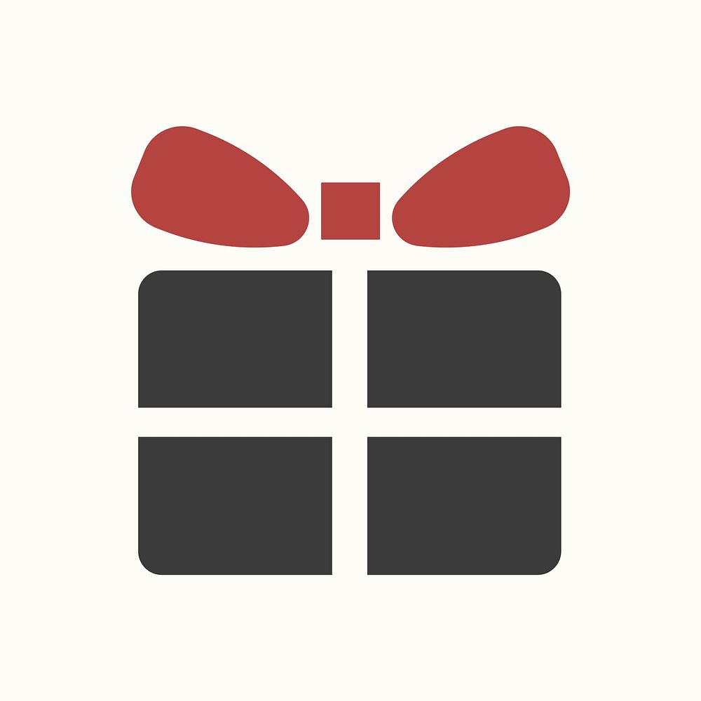 Christmas gift box icon decoration icon vector