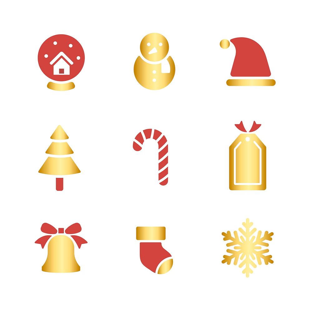 Christmas holiday symbols vector set