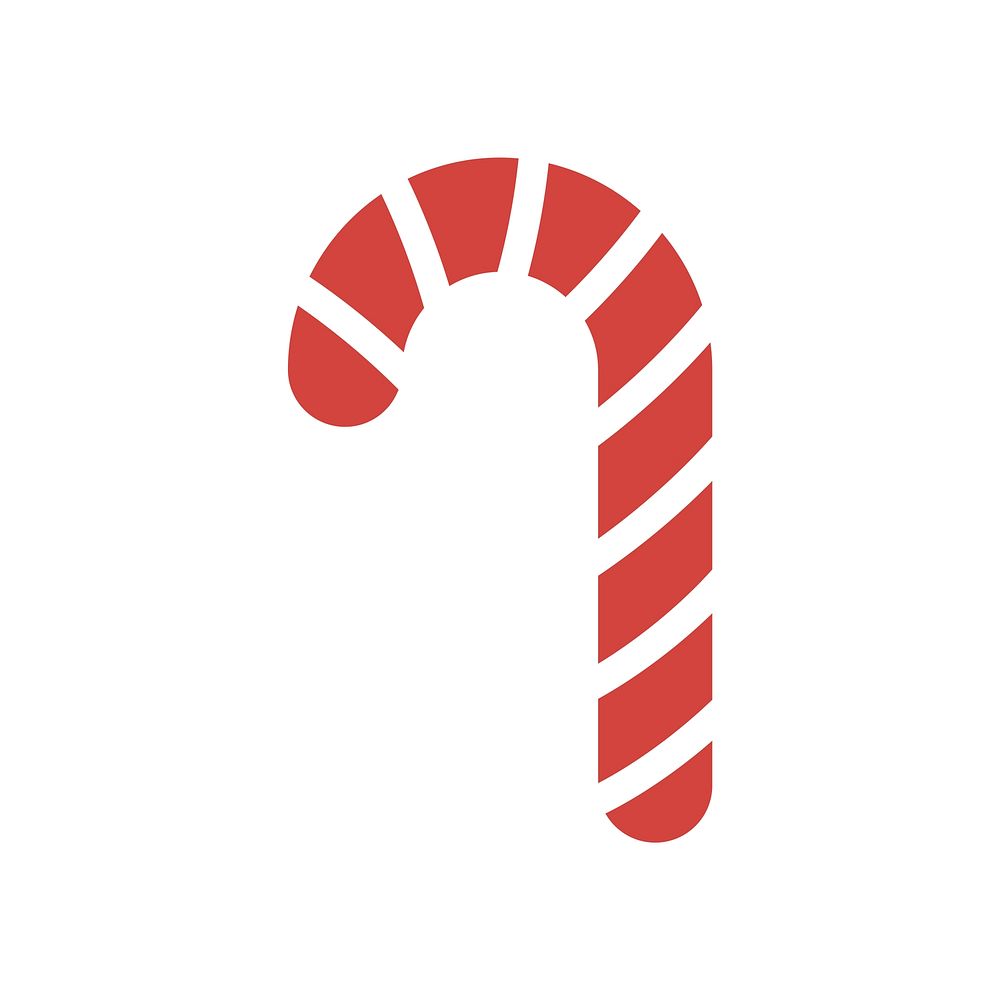 Christmas candy cane decoration icon vector