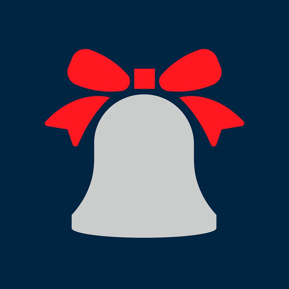 Christmas bell icon decoration vector