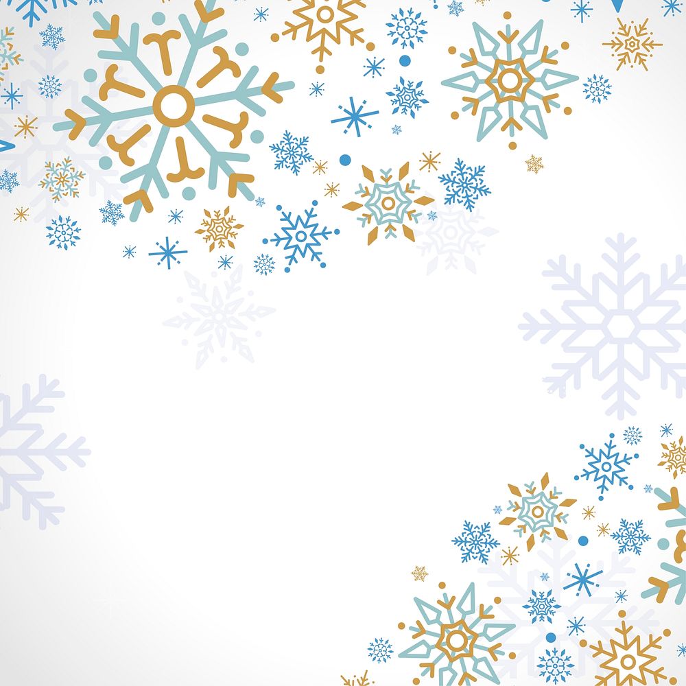 White Christmas winter holiday background with snowflake vector
