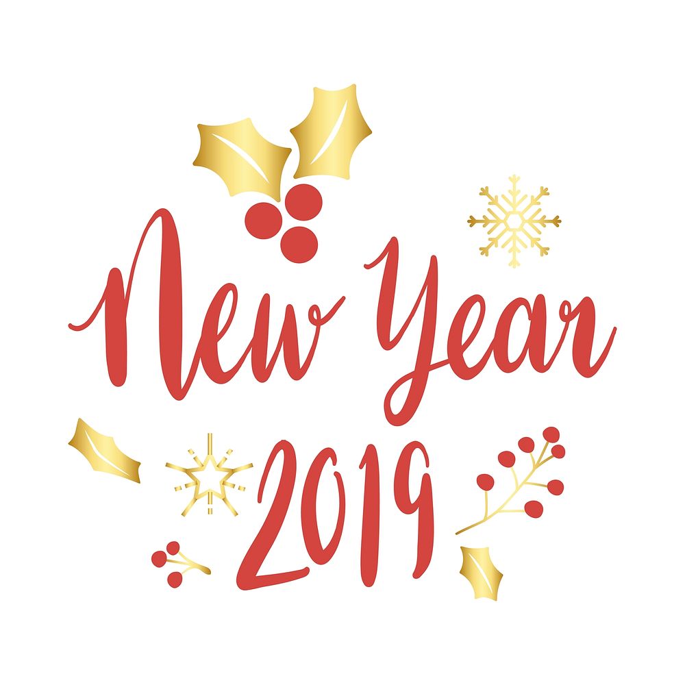 New Year 2019 greeting vector