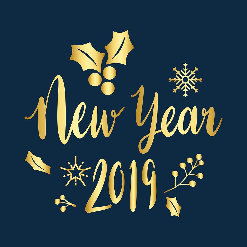 New Year 2019 greeting vector