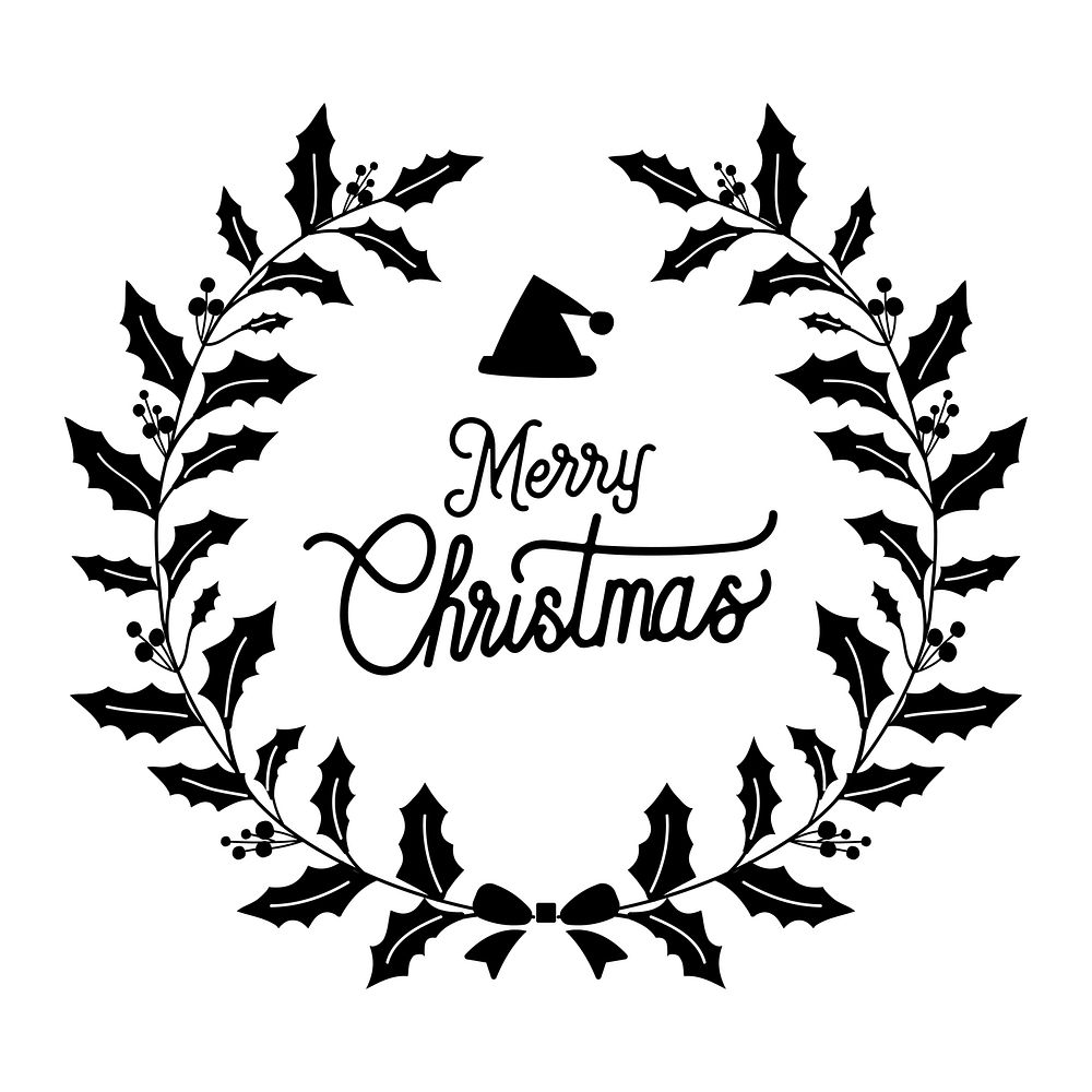 Merry Christmas greeting badge vector