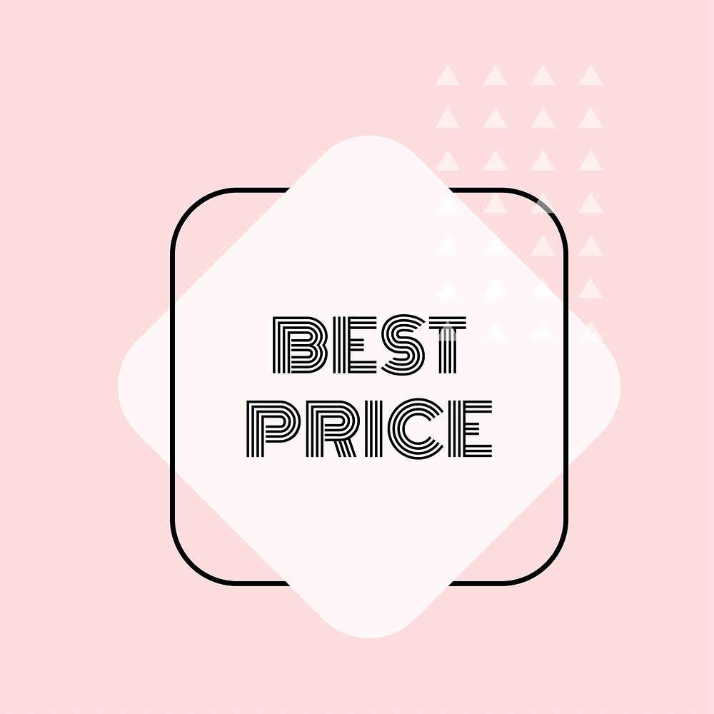 Best price promotion announcement vector