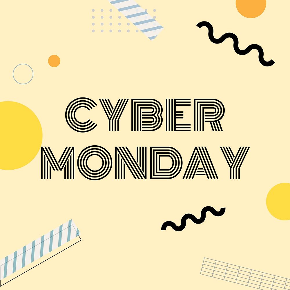 Cyber Monday online shopping promotion vector