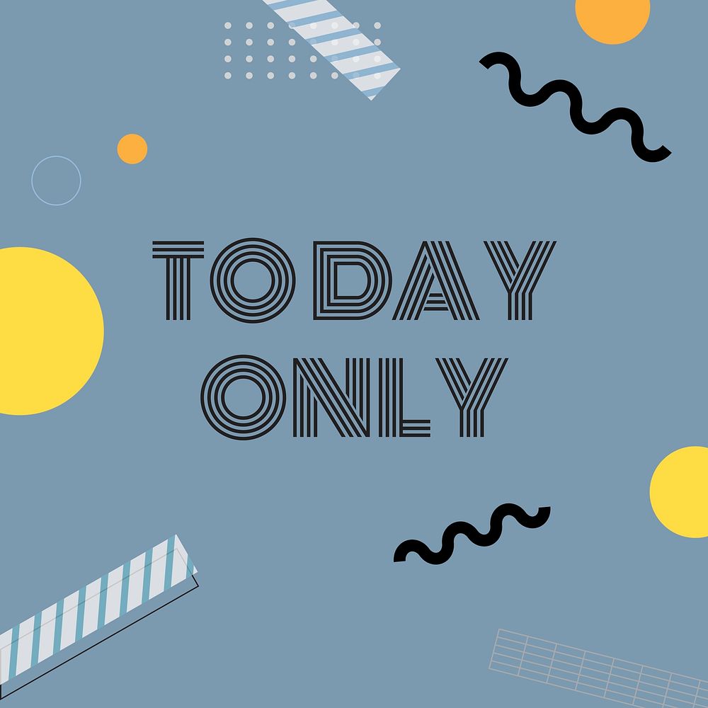 Today only sale announcement board vector