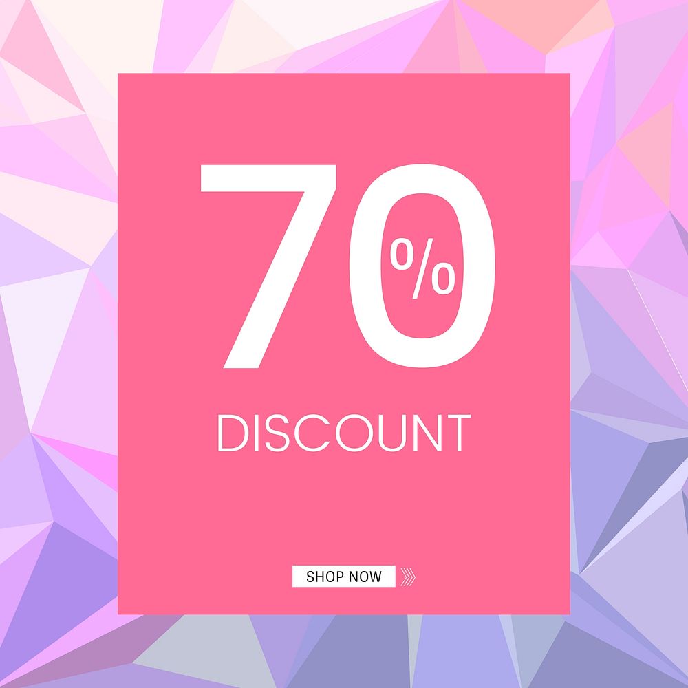 70 percent discount sale vector