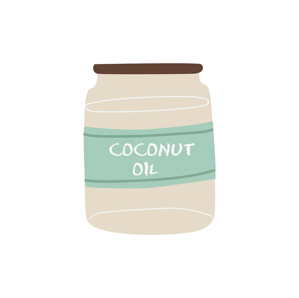 Coconut oil healthy ingredient vector