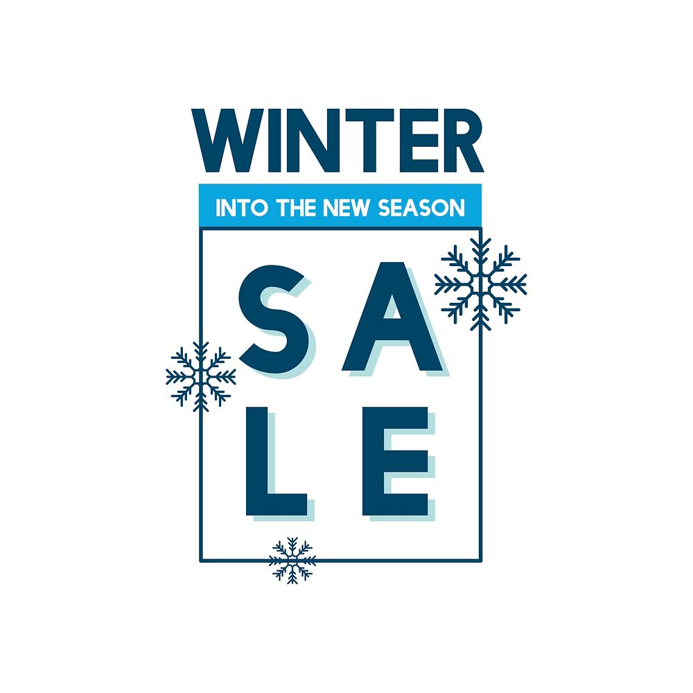 Winter sale into the new season vector