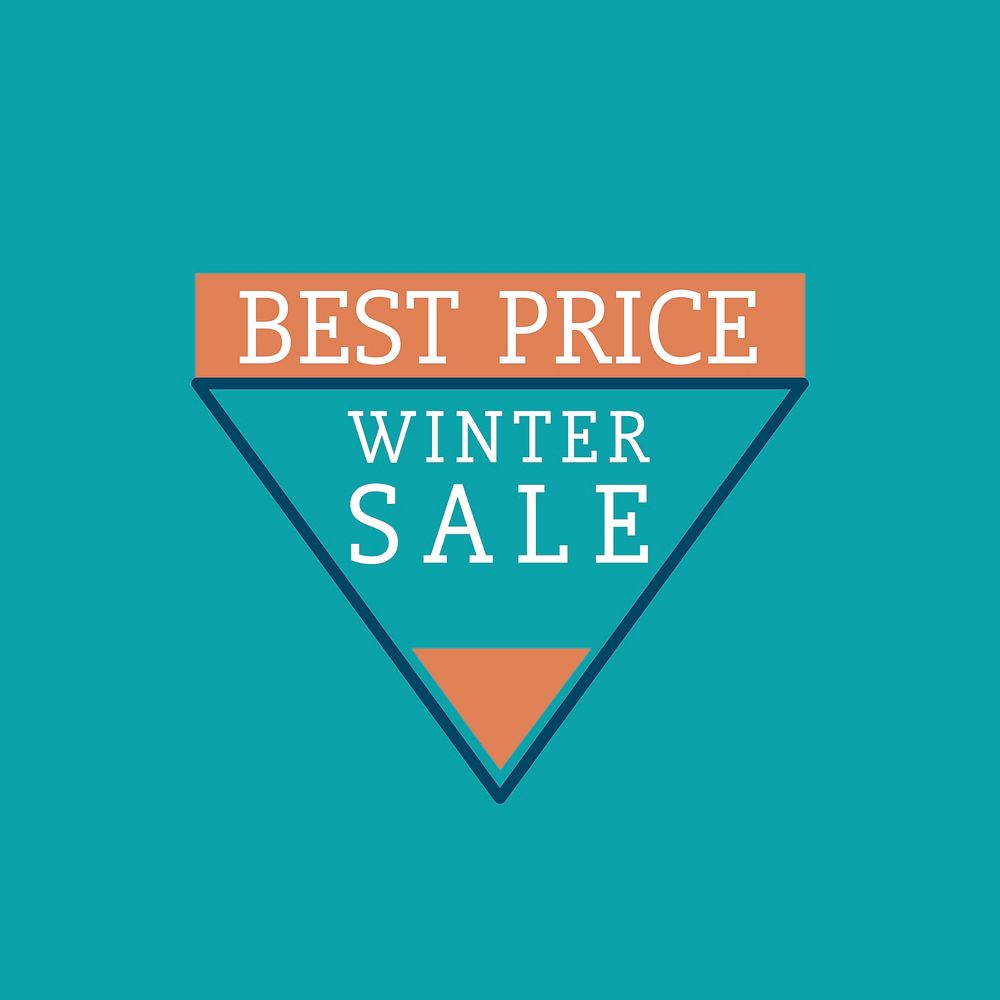 Best price winter sale vector