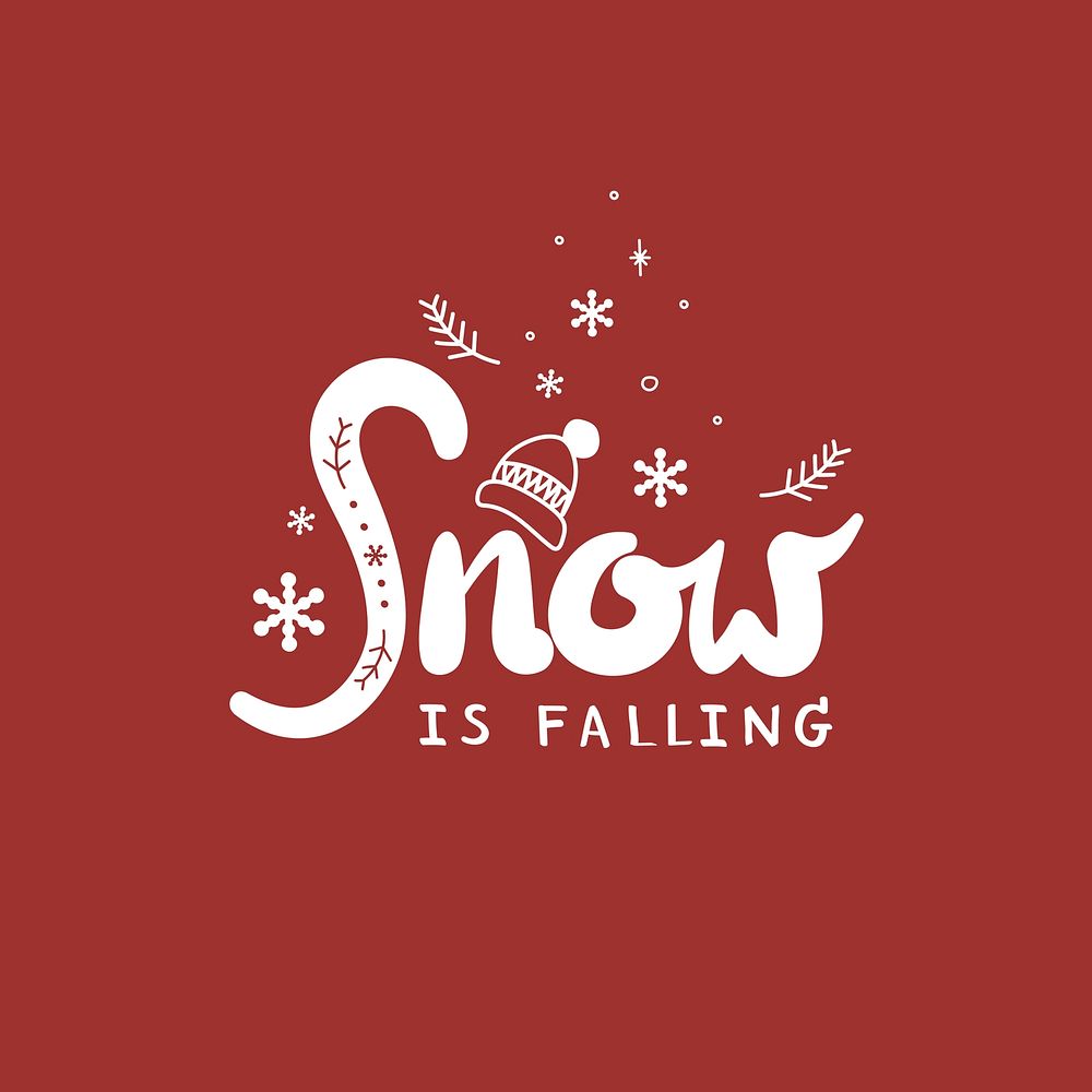Christmas holiday greeting typography style