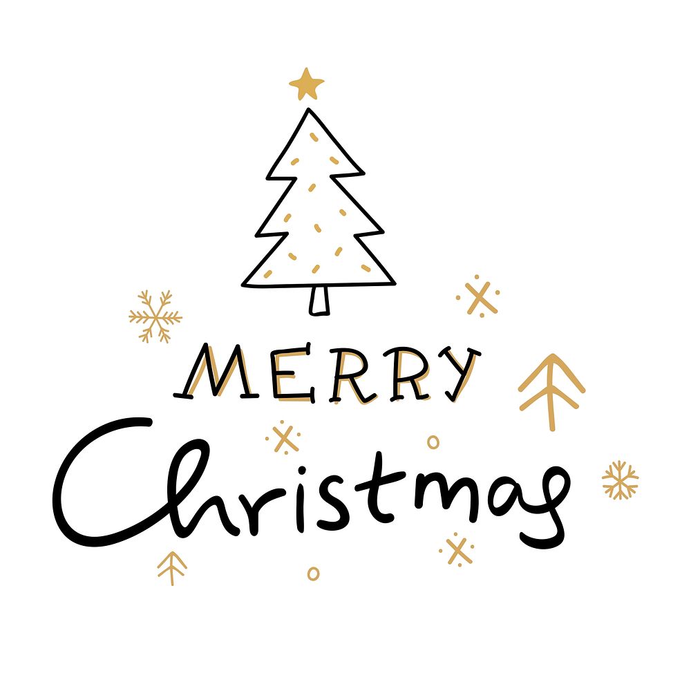 Christmas holiday greeting phrase typography style