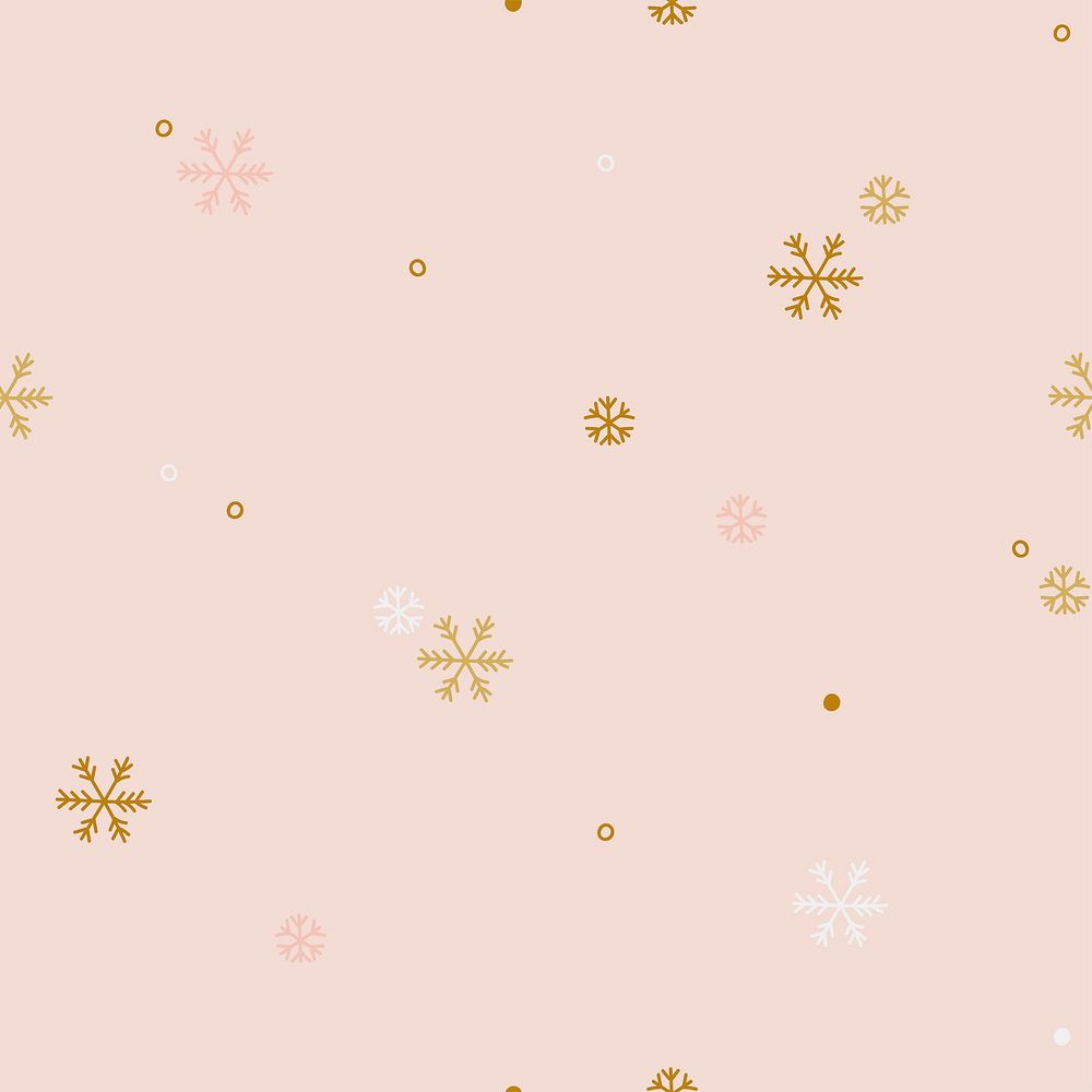 Brown snowflake pattern background vector