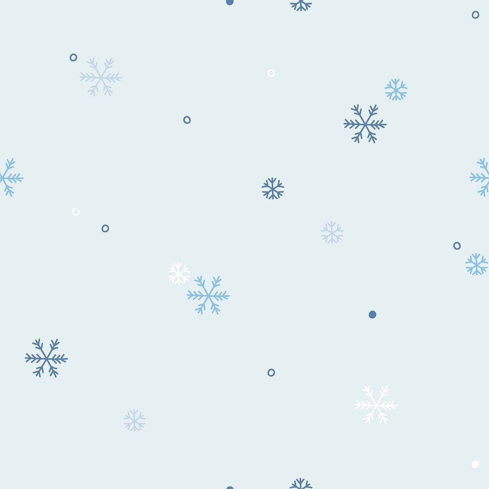 Blue snowflake pattern background vector