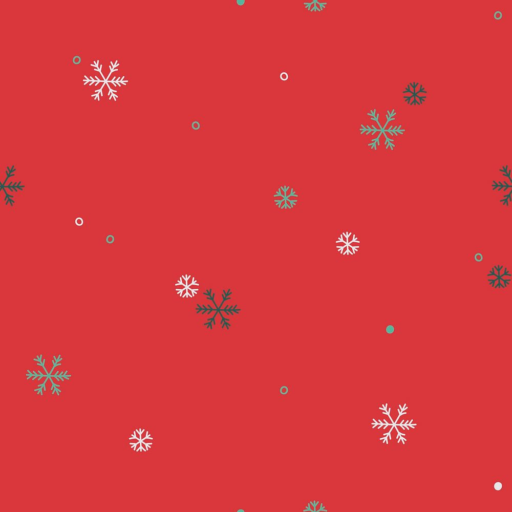 Green snowflake pattern background vector