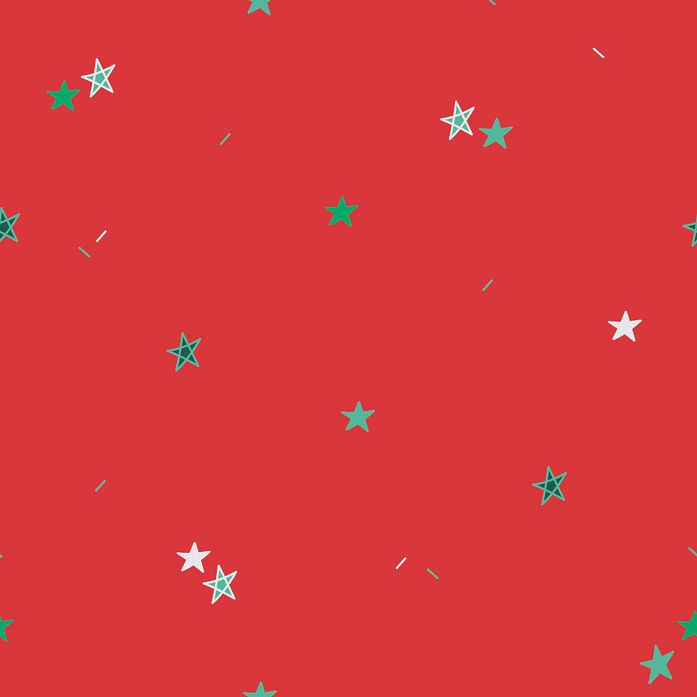 Green and white stars pattern background vector