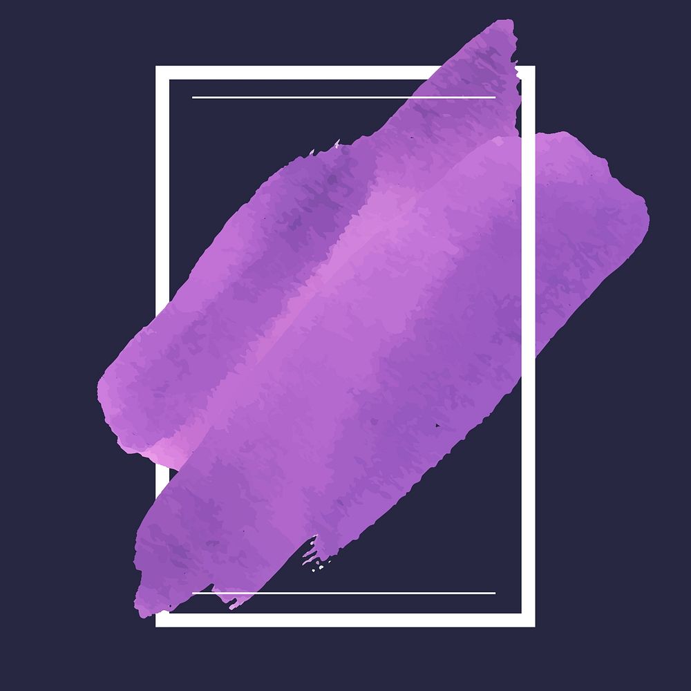 Purple watercolor banner design vector