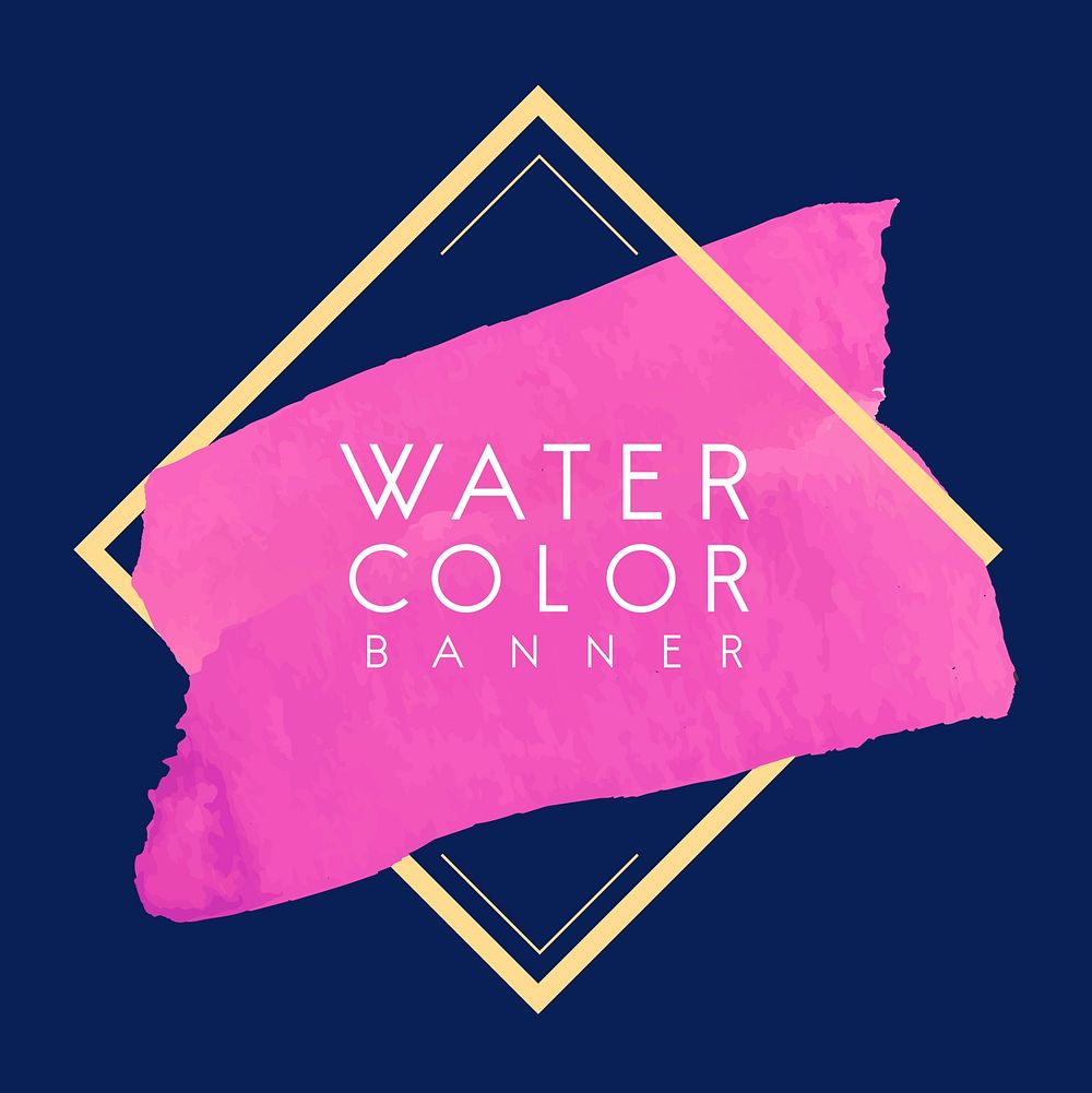 Magenta watercolor banner design vector