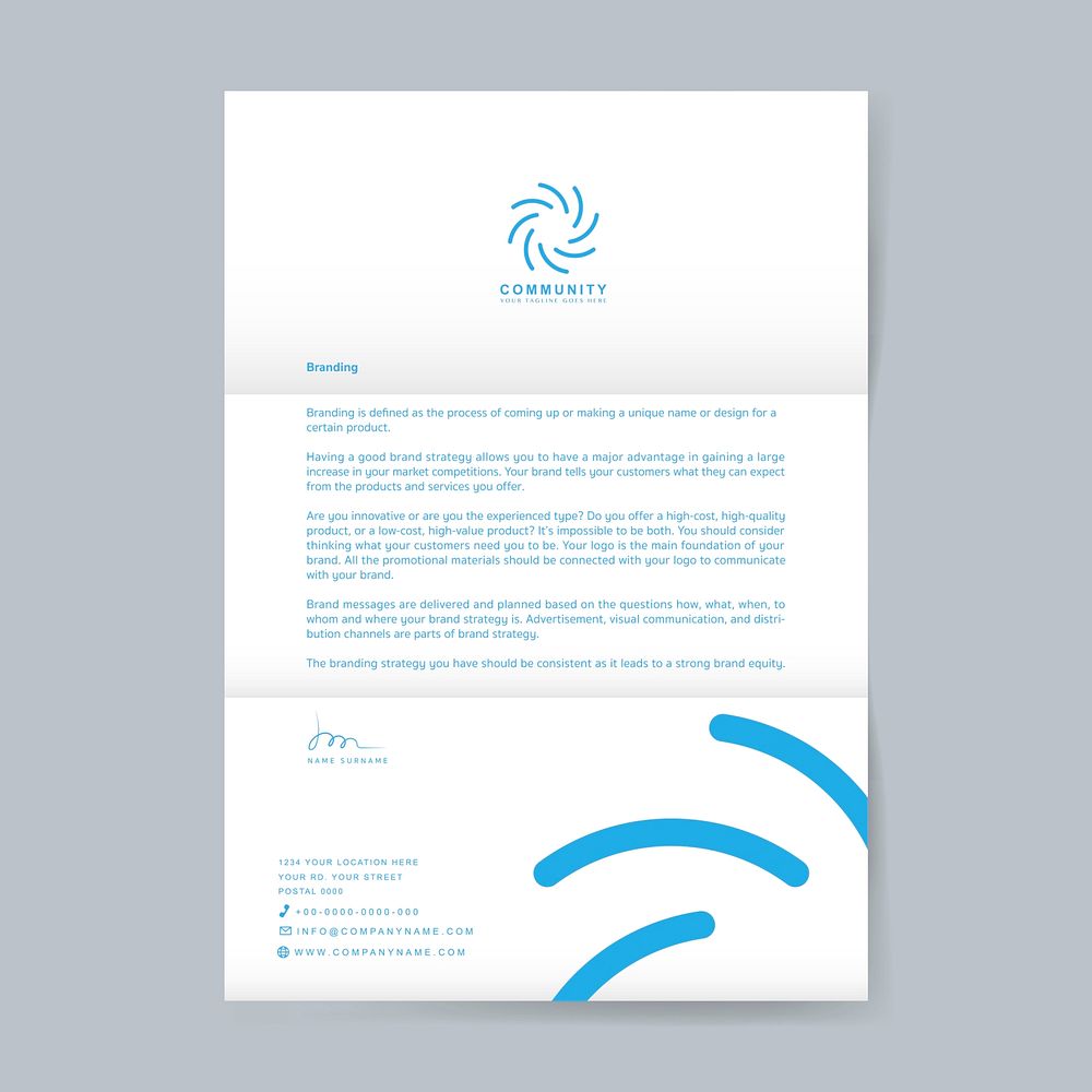 Business letterhead sample design template