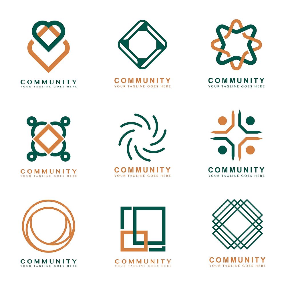 Set of community branding logo | Premium Vector - rawpixel