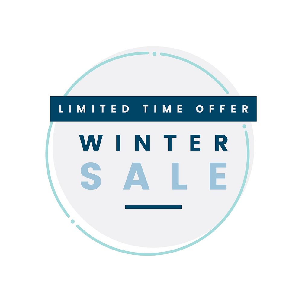 Limited time offer winter sale vector