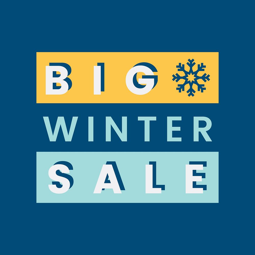 Big winter sale badge vector