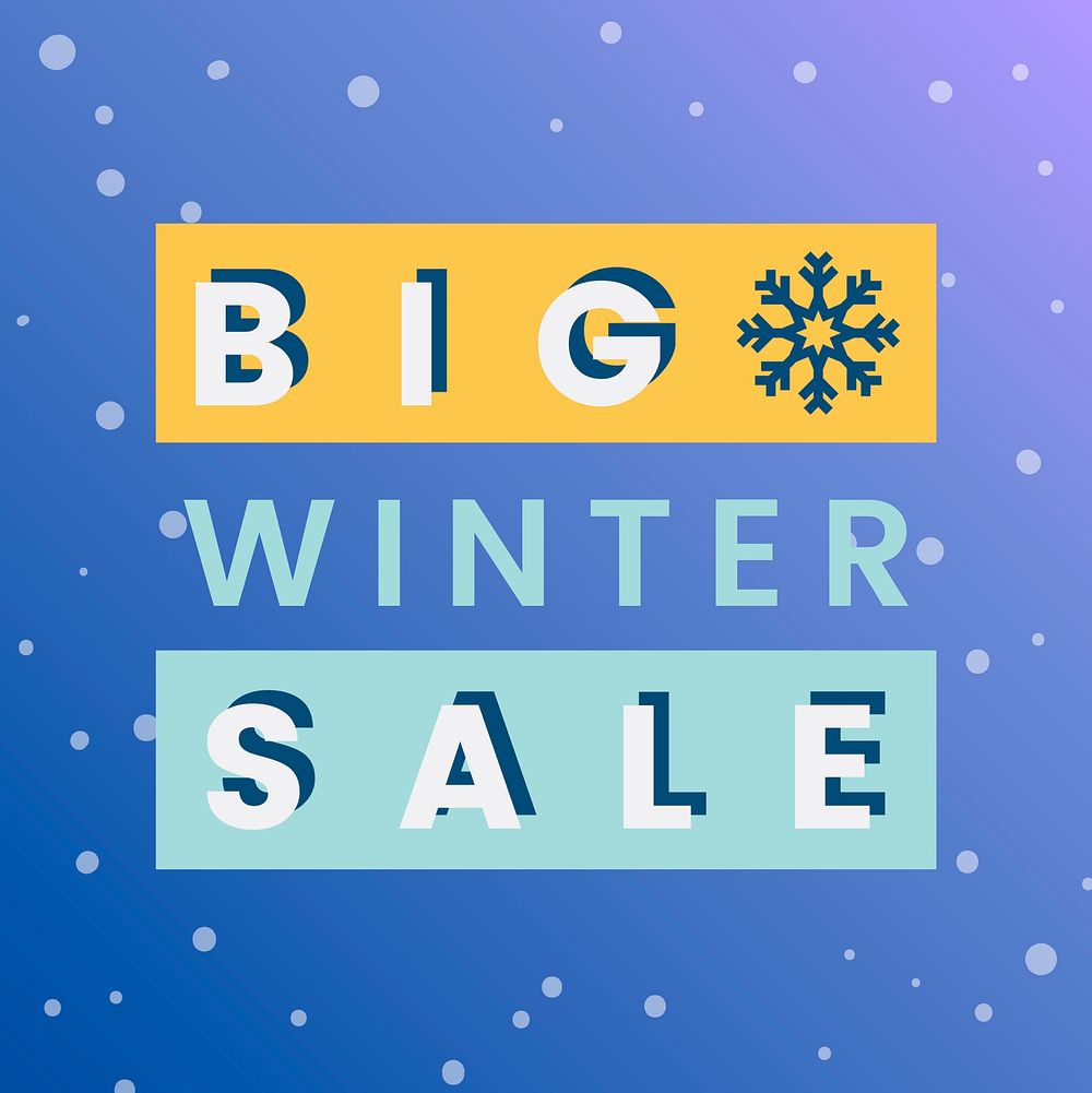 Big winter sale badge vector