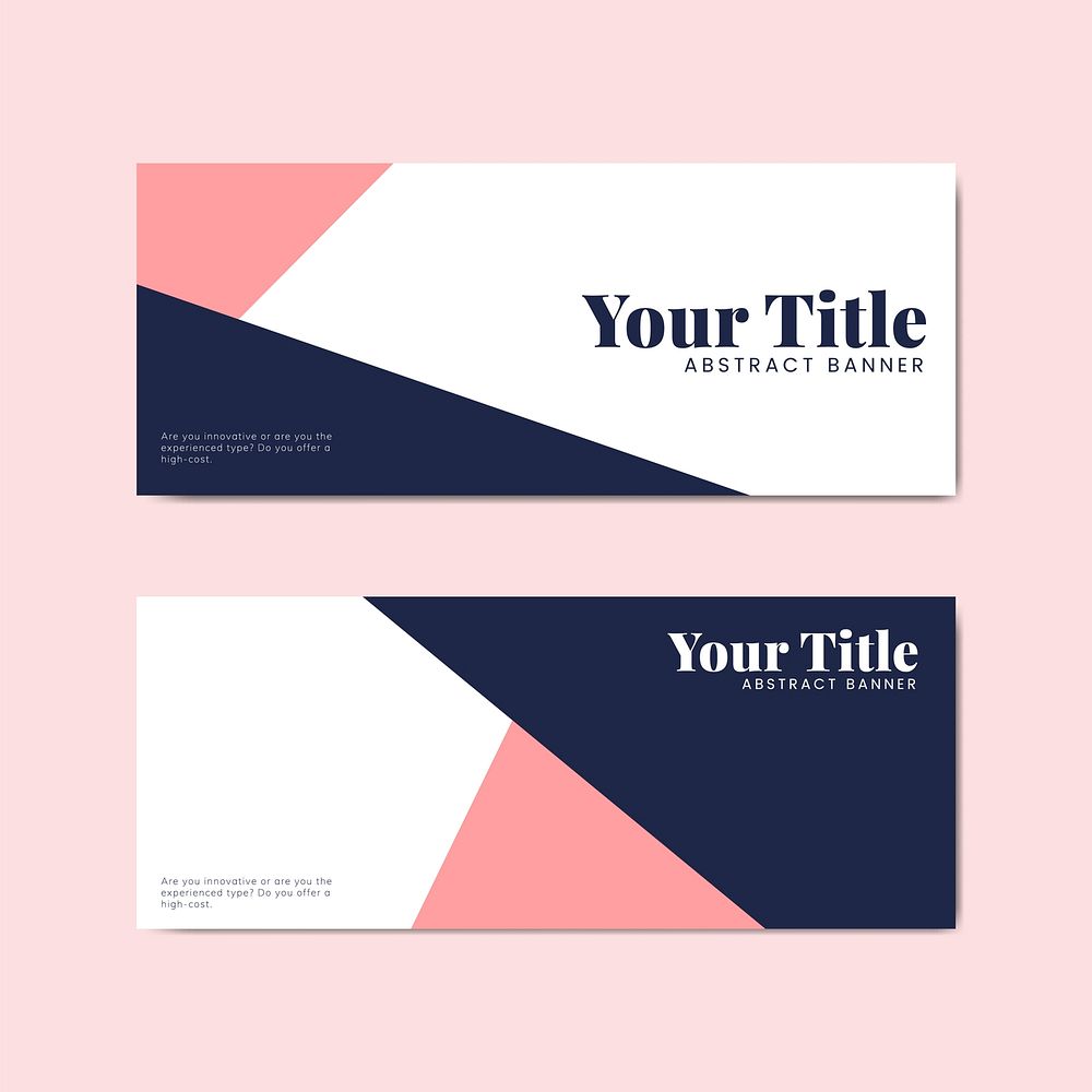 Colorful and abstract banner design templates
