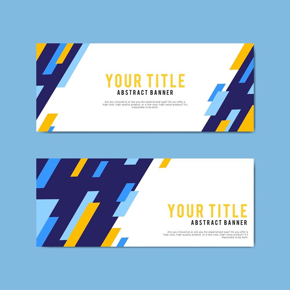 Colorful and abstract banner design templates