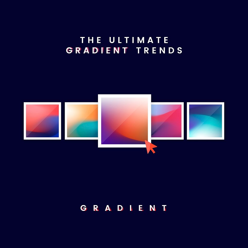 Colorful gradient trend element vector