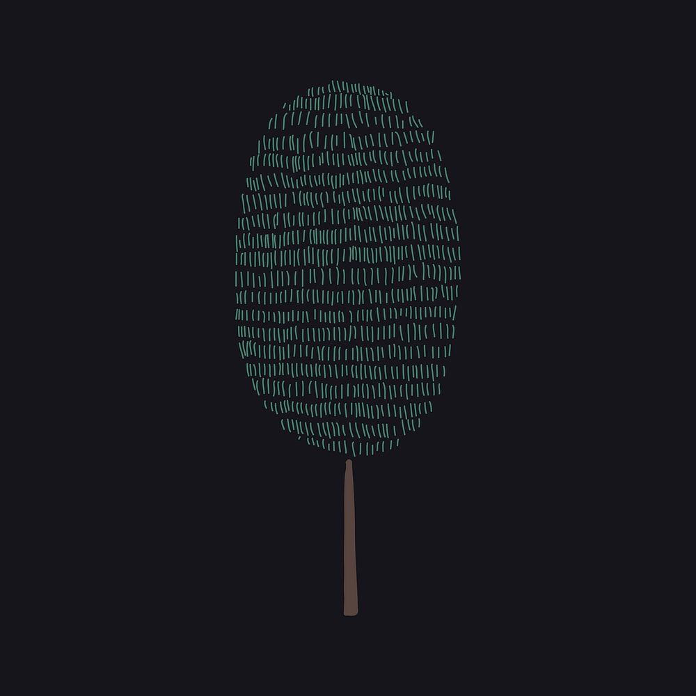 Popsicle shaped tree vector