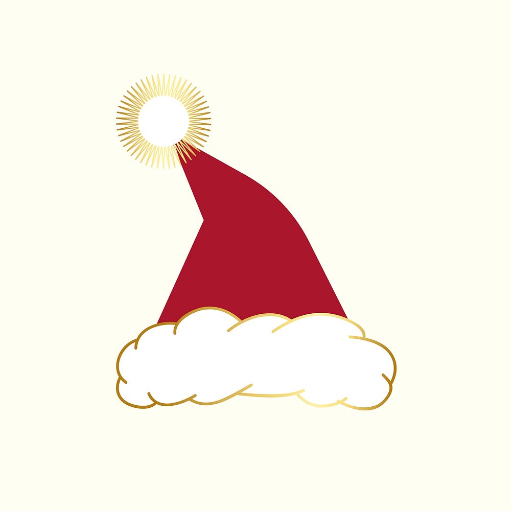 Red Santa hat design vector