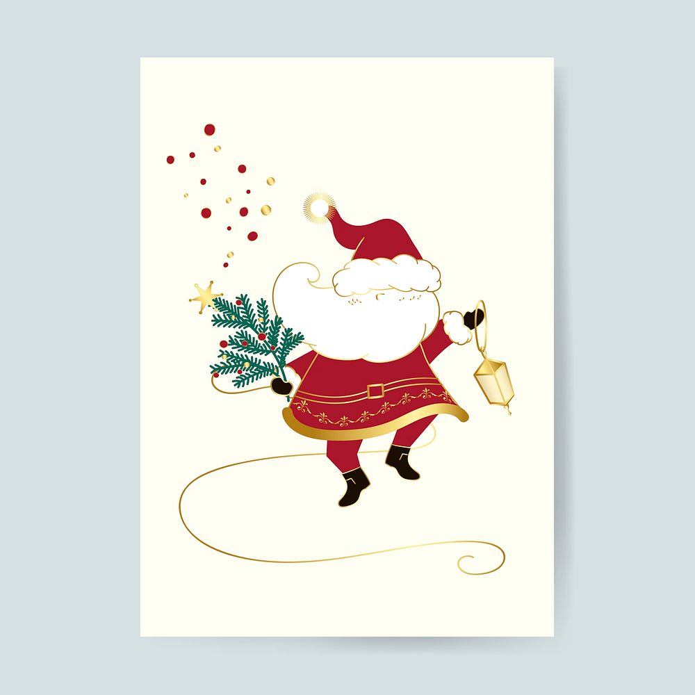 Santa Claus Christmas card vector