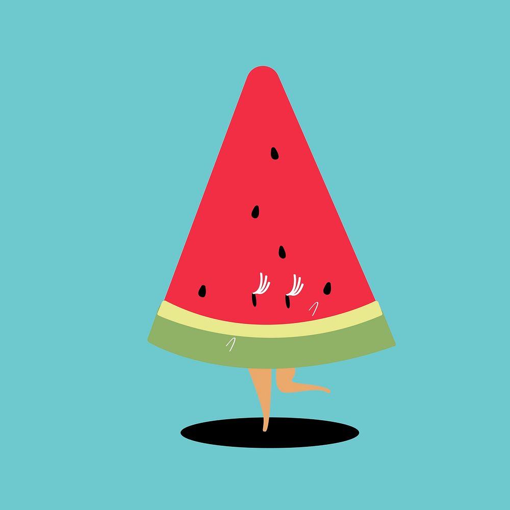 Slice of watermelon cartoon vector