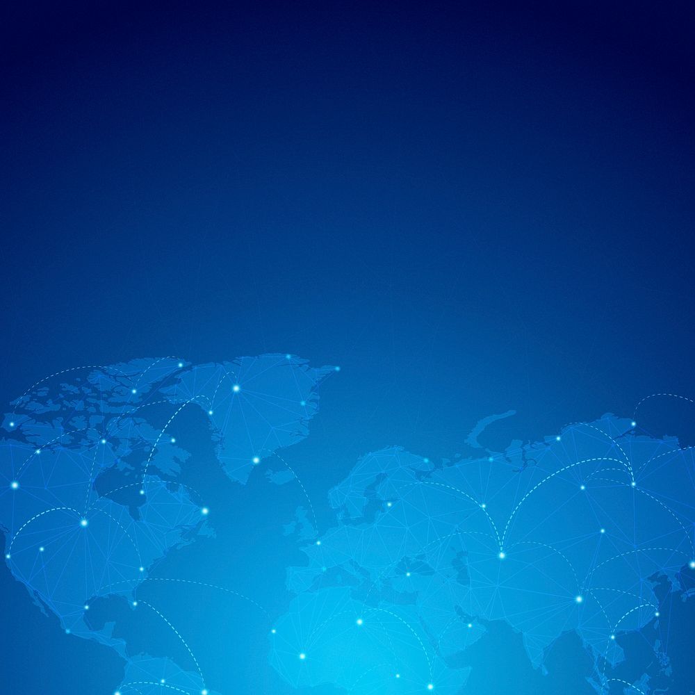 Worldwide connection blue background illustration vector