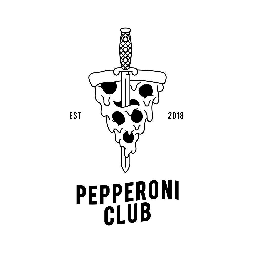 Pepperoni pizza design vector