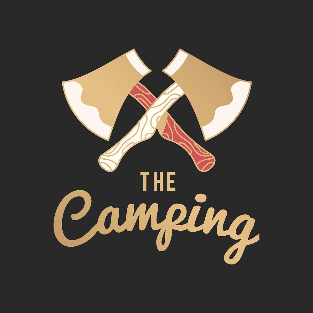The camping vintage logo vector