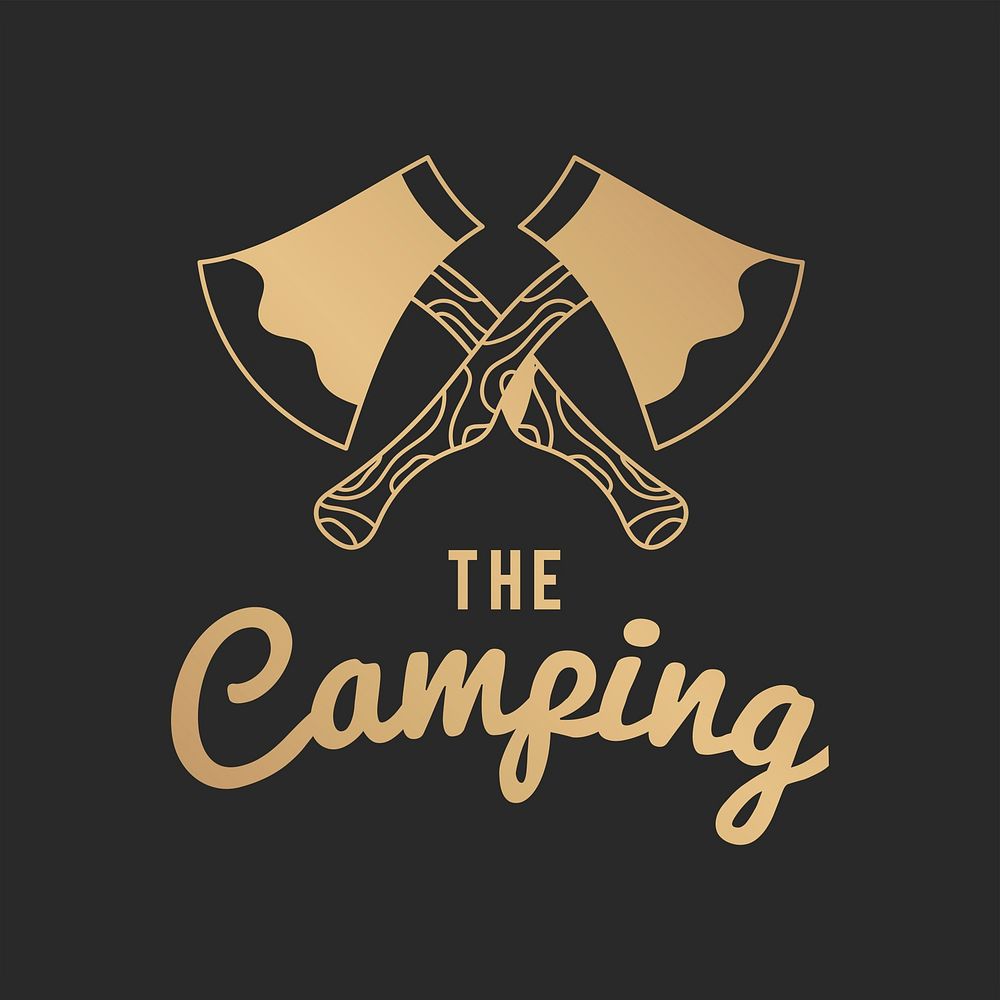 The camping vintage logo vector