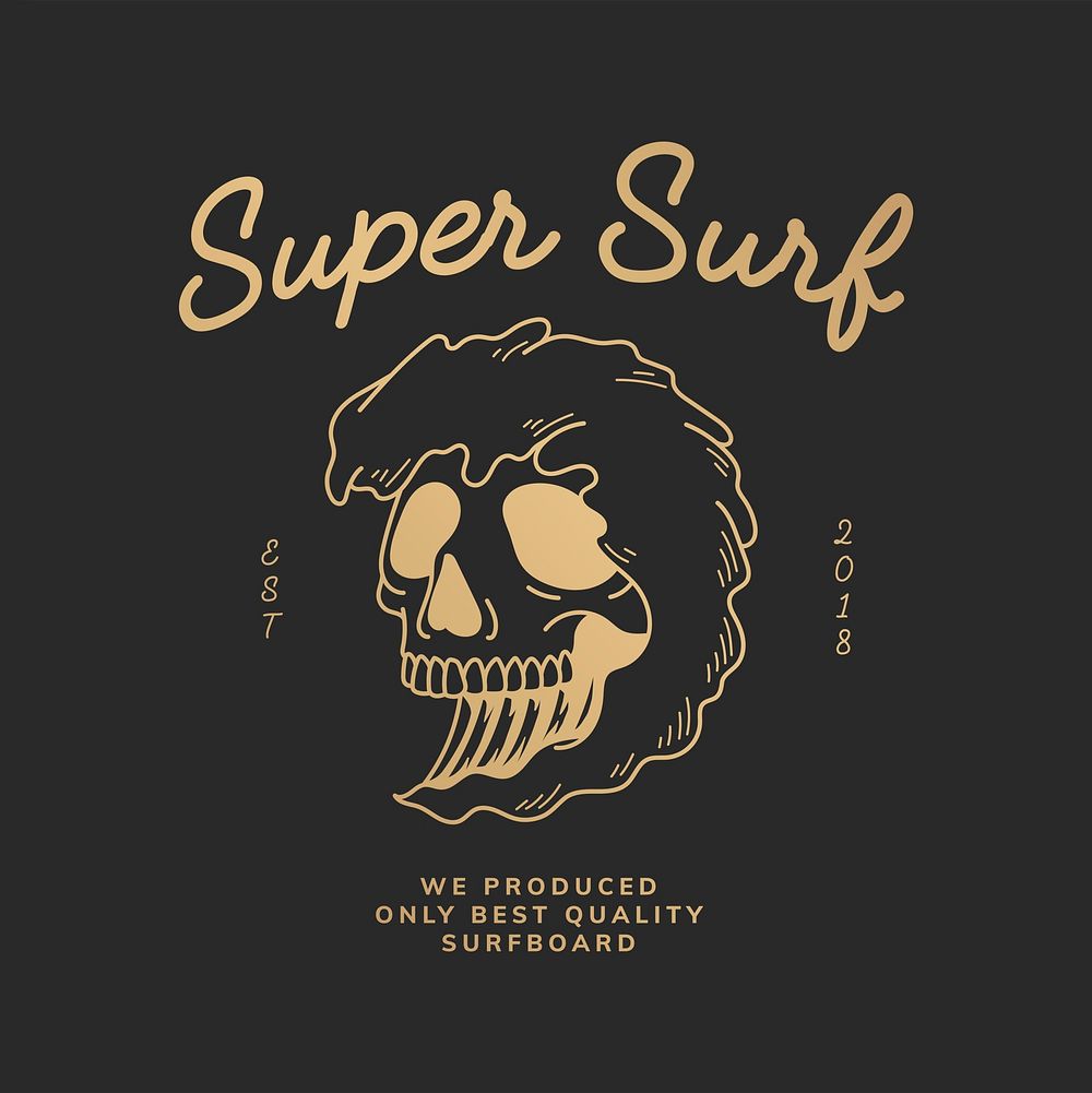Super surf vintage logo vector