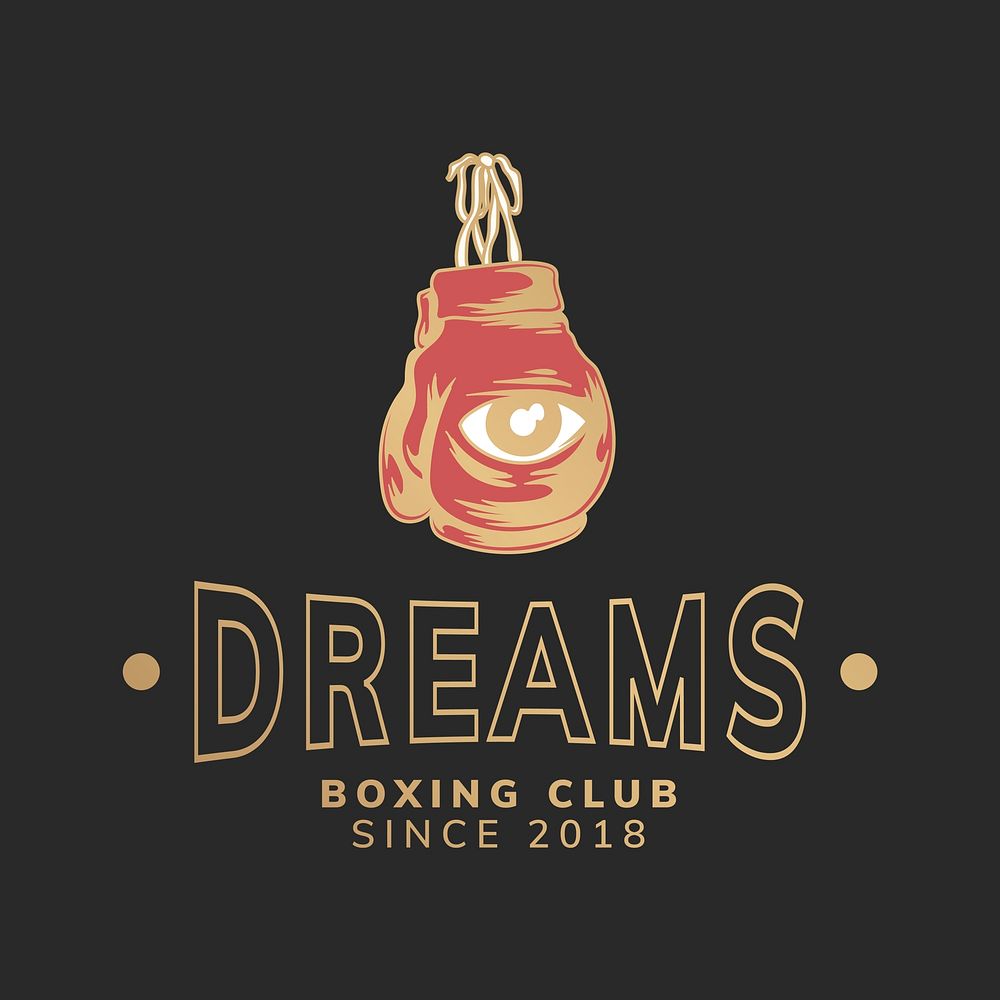 Dreams boxing club logo vector