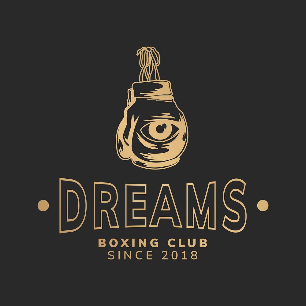 Dreams boxing club logo vector
