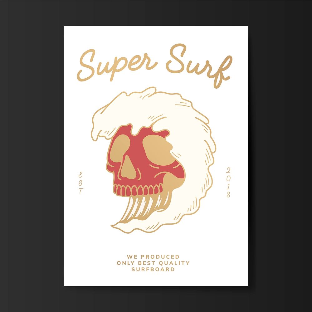 Super surf vintage logo vector