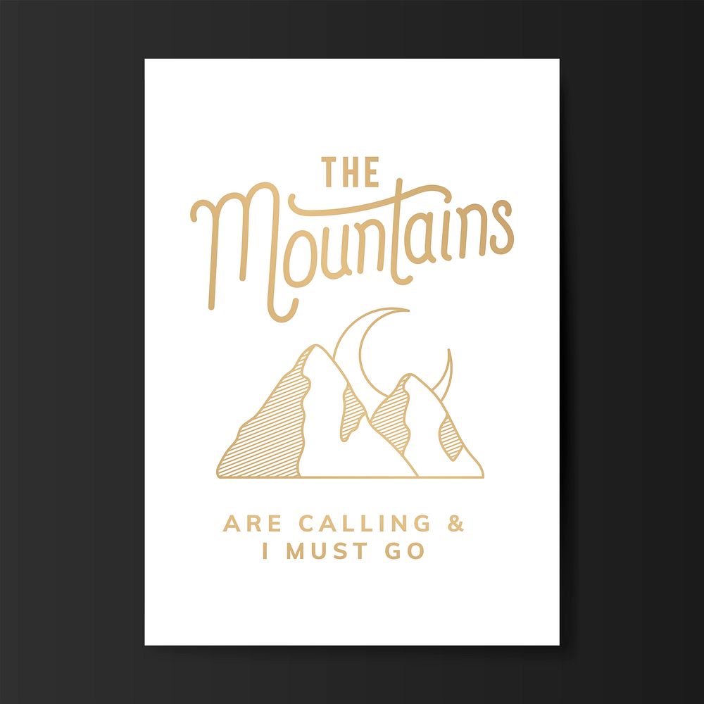 The mountains are calling logo vector