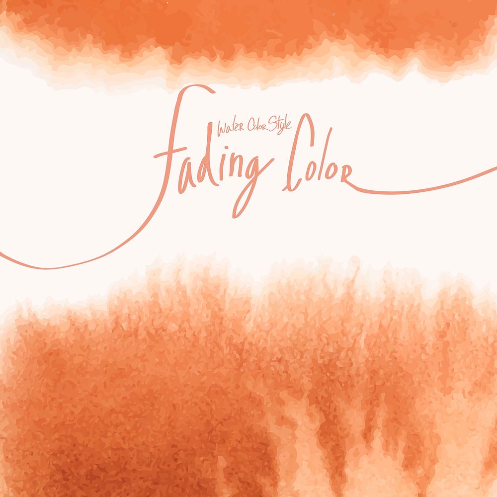 Orange watercolor style banner vector
