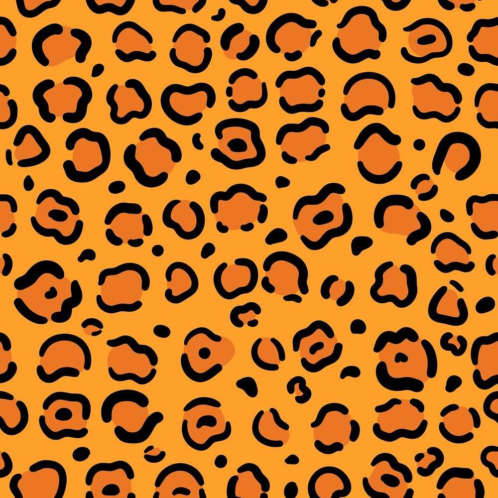 Leopard print seamless design vector